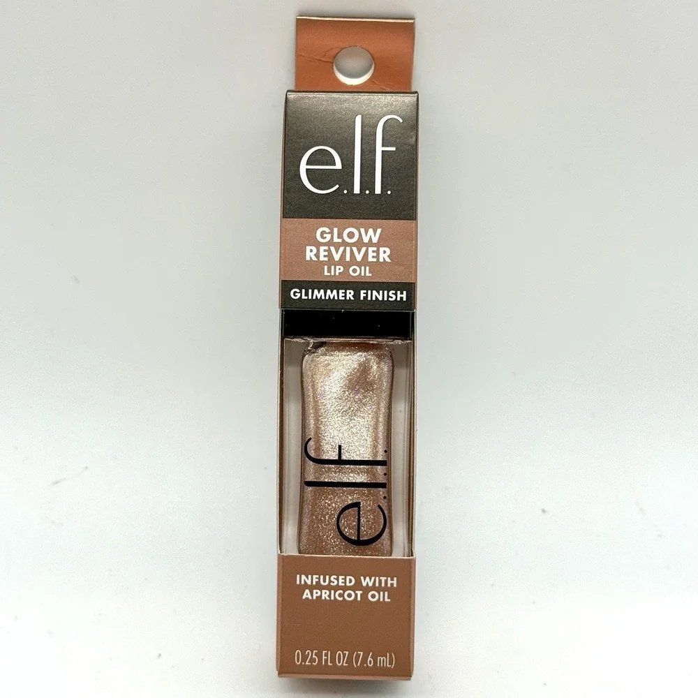 e.l.f. Glow Reviver Lip‎ Oil Crystal Baller Glimmer Finish Gloss 0.25 oz New
